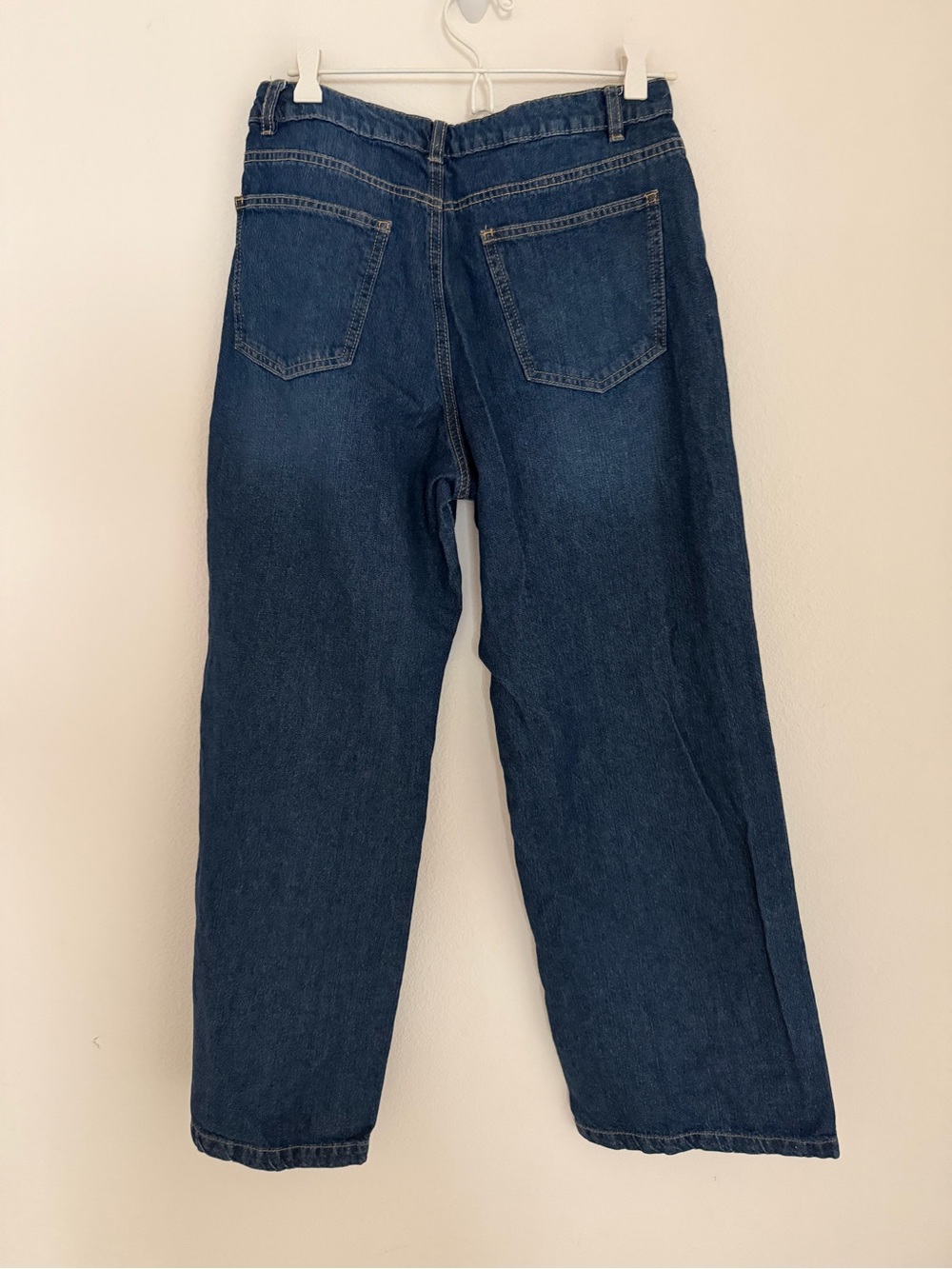 High-Rise Wide-Leg Women’s Jeans in Dark Blue - Picture 2 of 3